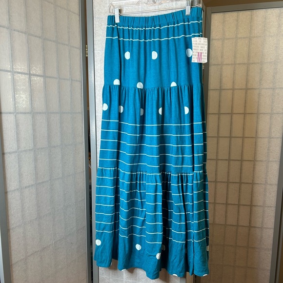 LuLaRoe Dresses & Skirts - NWT LuLaRoe Poppy tiered, lined Blue Polka Dot Skirt